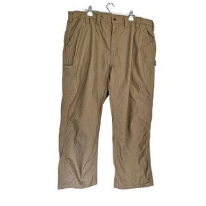 SALE! Carhartt Dungaree Fit Cargo Work Pants- Tan Beige - 44W x 30L - EUC